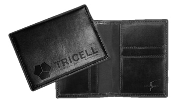「トライセル社」ロゴ刻印 牛革カードケース