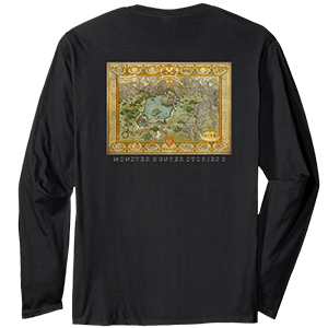 モンスターハンターストーリーズ3 アズラル周辺の地図 BP 長袖Tシャツ