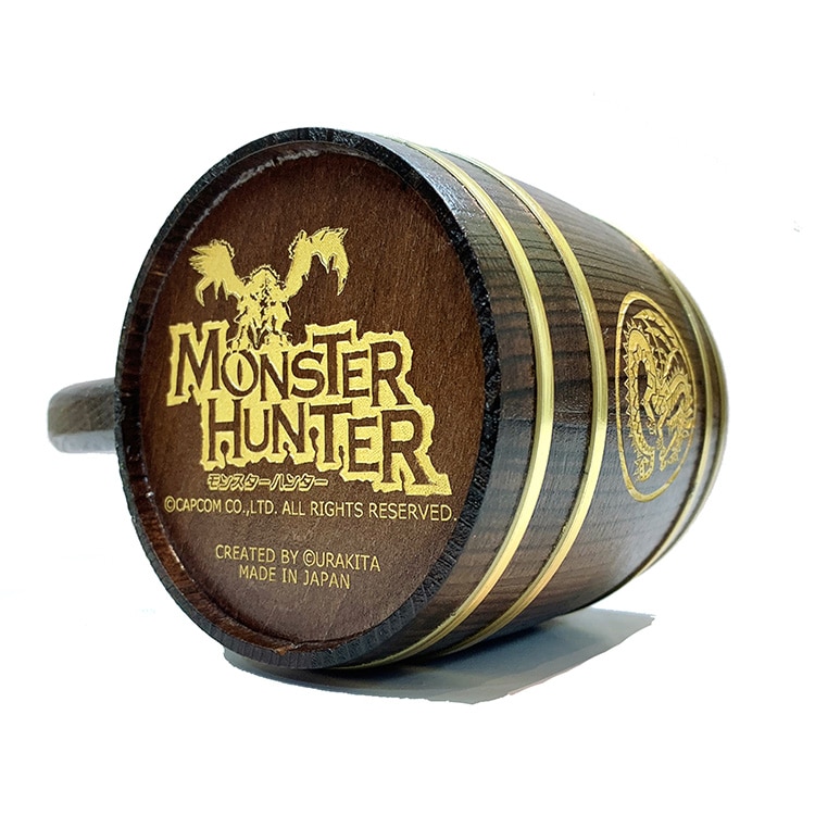 Monster Hunter ギルド紋章(ドラゴン) 木樽ジョッキ 380ml