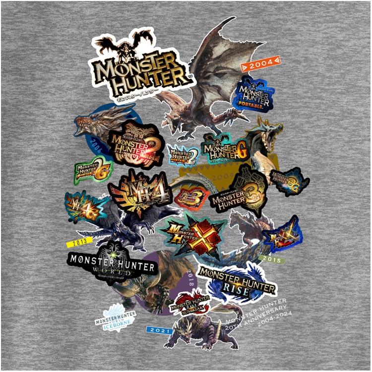 イーカプコン |モンスターハンター20周年-大狩猟展- 歴代ロゴ