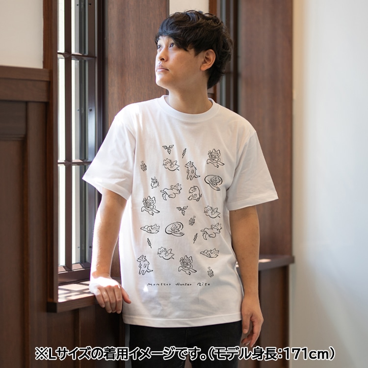 モンスターハンターライズ　Line Art Tシャツ ゴロゴロオトモ　L