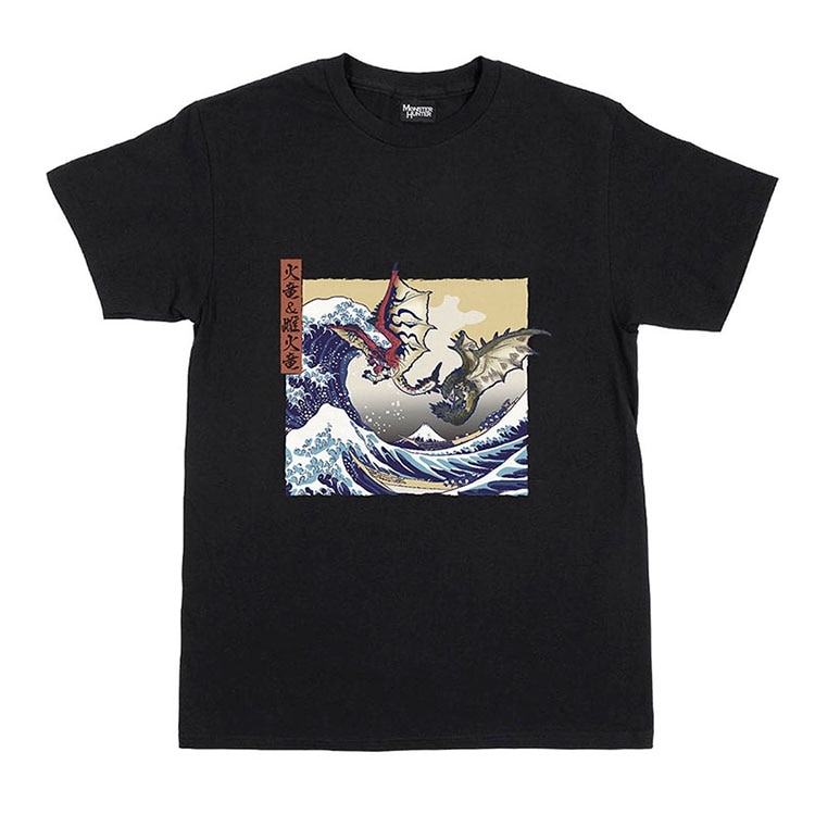 モンスターハンター 浮世絵Tシャツ リオレウス＆リオレイア×富嶽 XL