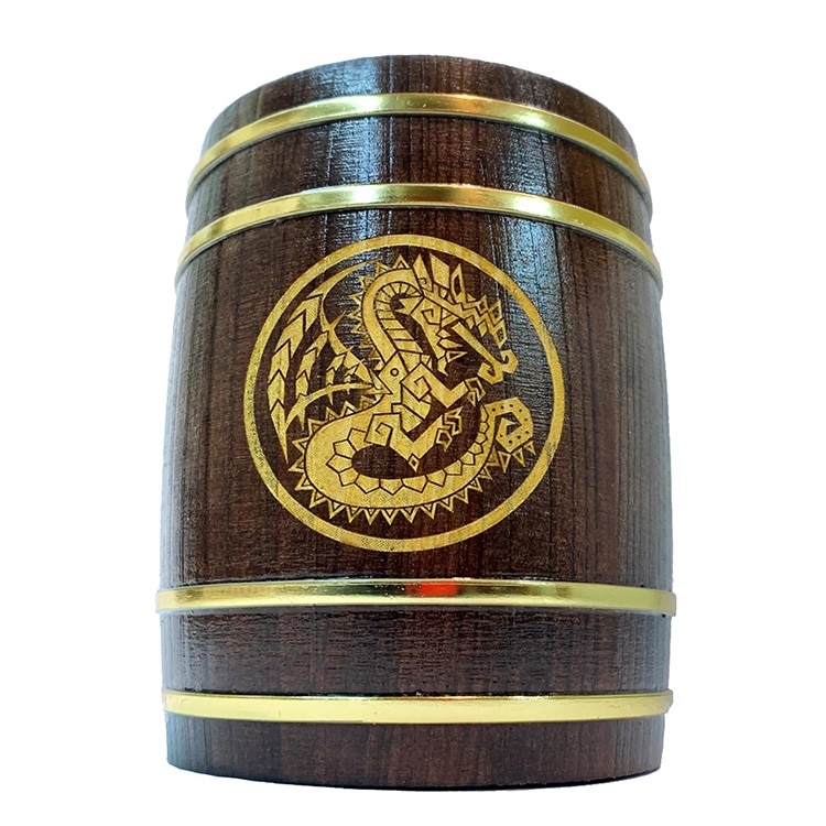 イーカプコン Monster Hunter ギルド紋章 ドラゴン 木樽ジョッキ 1l ギルド紋章 ドラゴン 1l 食器類 Capcom公式通販サイト