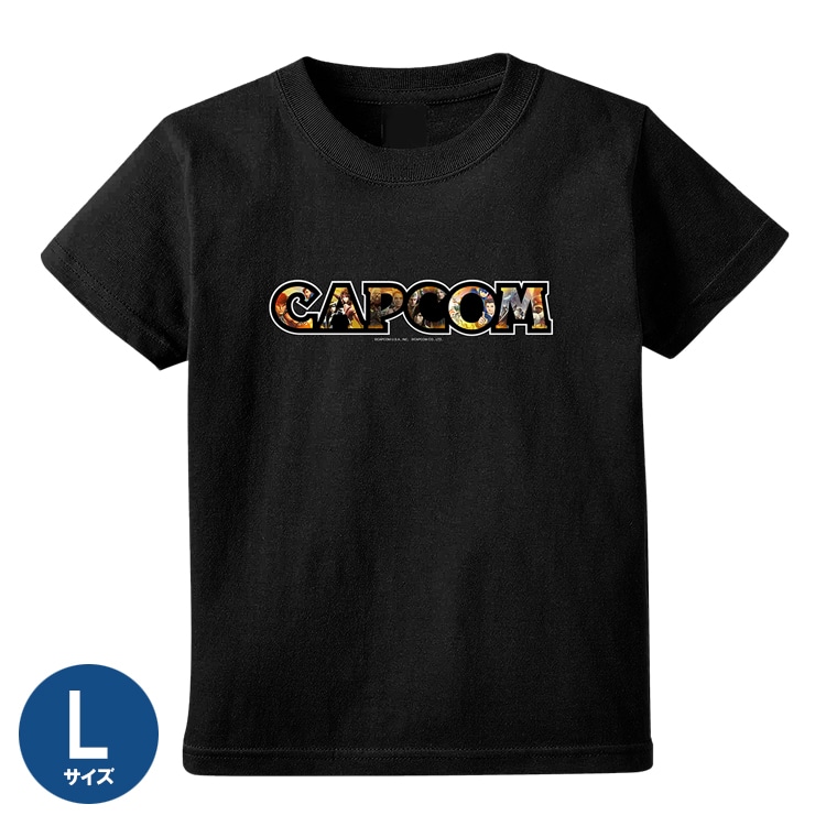CAPCOMロゴTシャツ(オールカプコン）　ブラック　Lサイズ
