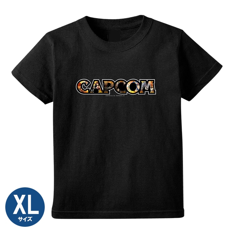 CAPCOMロゴTシャツ(オールカプコン）　ブラック　XLサイズ