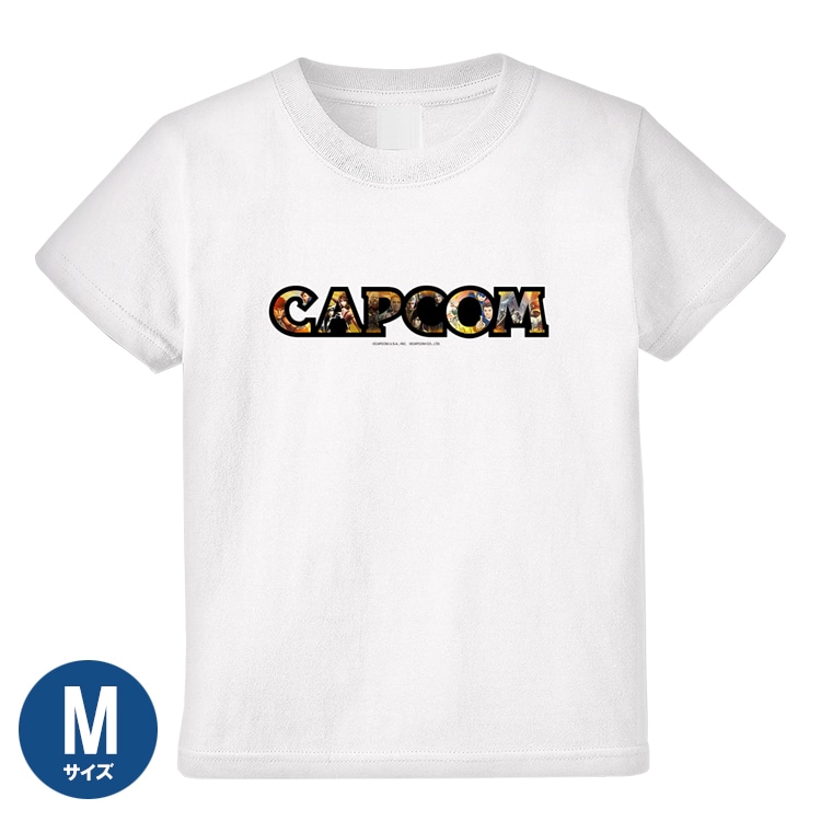 CAPCOMロゴTシャツ(オールカプコン）　ホワイト　Mサイズ