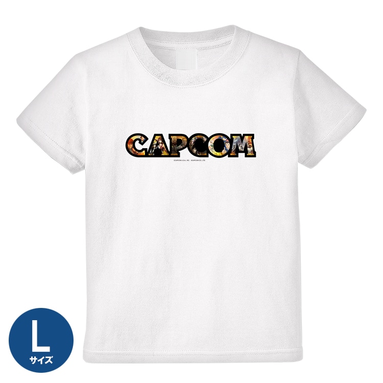 CAPCOMロゴTシャツ(オールカプコン）　ホワイト　Lサイズ