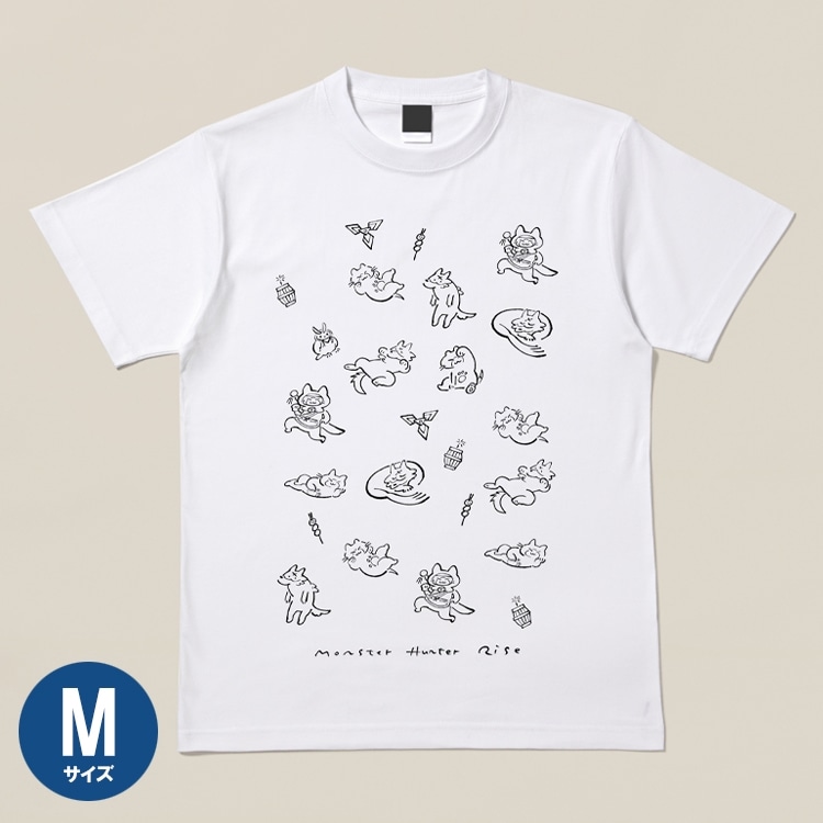 モンスターハンターライズ　Line Art Tシャツ ゴロゴロオトモ　M