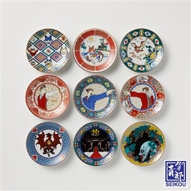 イーカプコン |九谷焼豆皿 カプコンコラボ9枚セット(9枚セット): 食器