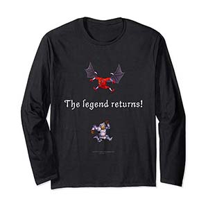 Ghosts 'n Goblins Resurrection　Arthur vs Red Arremer Long Sleeve T-Shirt