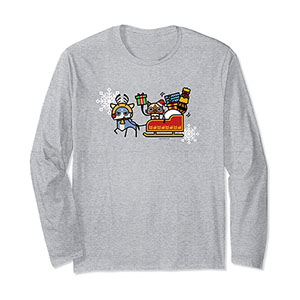 Monster Hunter Rise: Sunbreak Palamute＆Palico Christmas (A) Long Sleeve T-Shirt