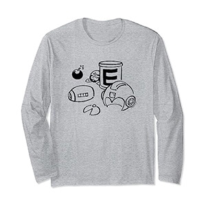 MEGA MAN Line Art (B) Long Sleeve T-Shirt