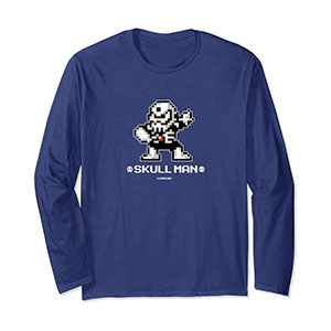 MEGA MAN Skull Man（Pixel Art） Long Sleeve T-Shirt