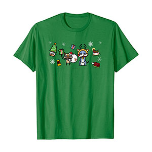 モンスターハンターライズ：サンブレイク ガルク＆アイルー クリスマスB Tシャツ