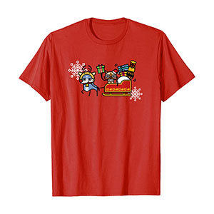 モンスターハンターライズ：サンブレイク ガルク＆アイルー クリスマスA Tシャツ