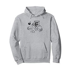 MEGA MAN Line Art (B) Pullover Hoodie