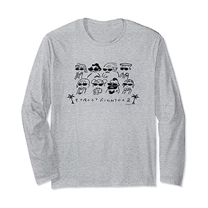 STREET FIGHTER II Line Art (B) Long Sleeve T-Shirt