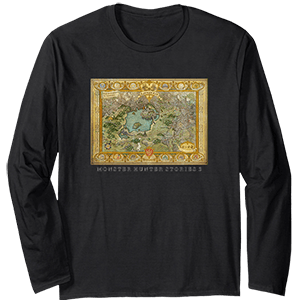 MONSTER HUNTER STORIES 3 Map of Azuria area FP Long sleeve t-shirt