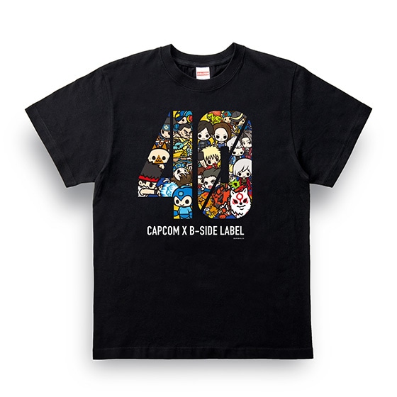 CAPCOM×B-SIDE LABEL CAPCOM40th 40 Tシャツ